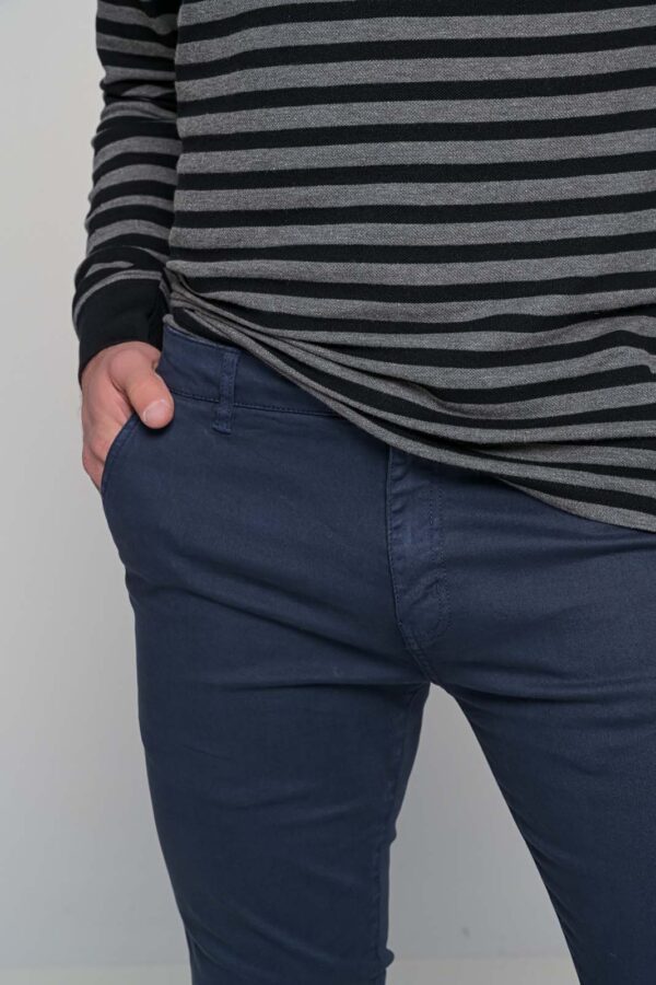 Chino παντελόνι ίσια γραμμή πετροπλυμένο