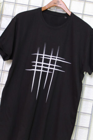 T-Shirt Ανδρικό | Μπλουζάκι Μαύρο με κοντό μανίκι και στάμπα Τρίλιζα | Metropolisfashioncity.gr