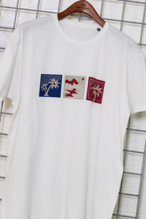T-Shirt Ανδρικό | Μπλουζάκι Άσπρο με κοντό μανίκι και στάμπα