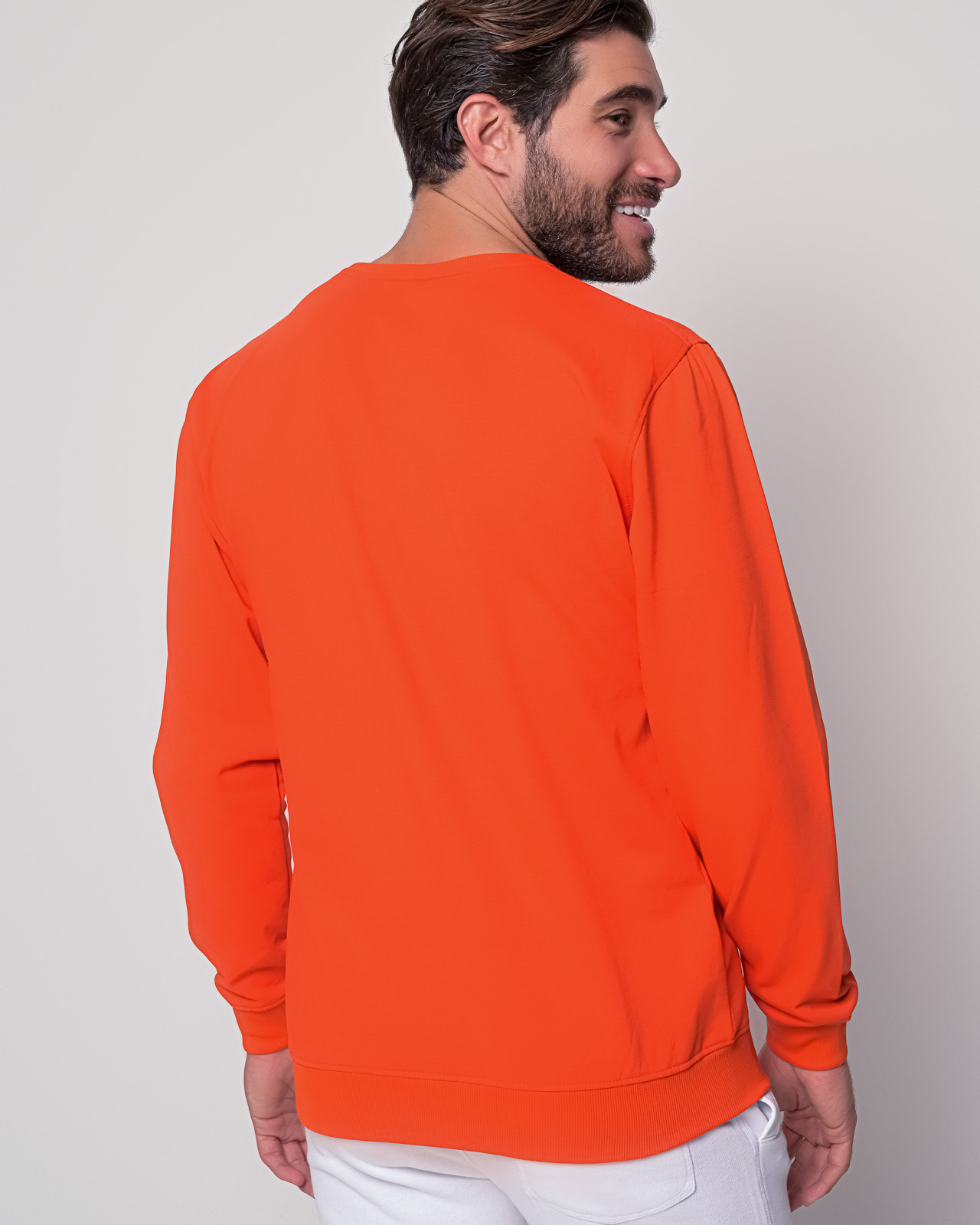 Ανδρικό φούτερ πορτοκαλί μονόχρωμο | Metropolis Fashion City